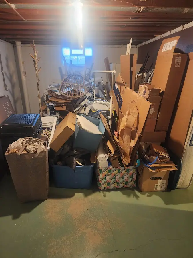 Roll-off dumpster container at job site for Yard Waste Dumpster Rental in Kingsbury